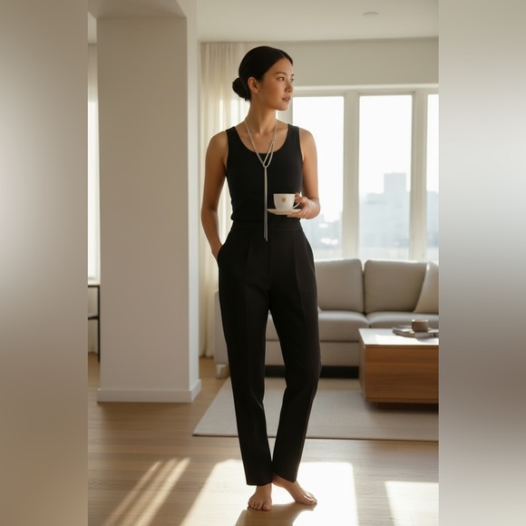 Modern Silver Mesh Lariat Necklace Rhinestone Loop Long Tassel Drop - Picture 3 of 11